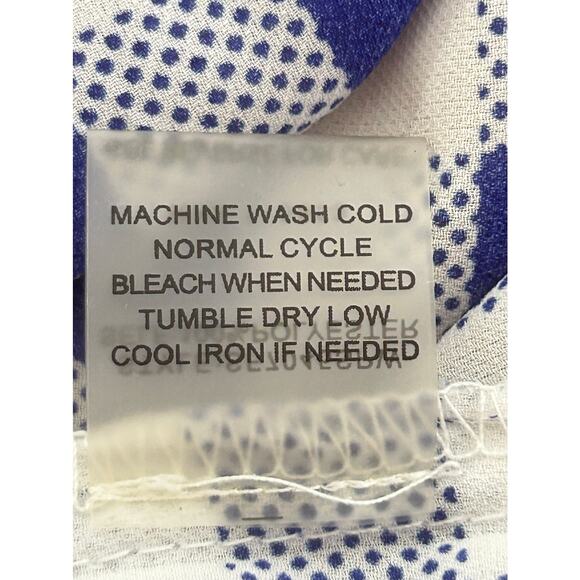 PIXLEY Blue/White Checkered Print Sleeveless Top - Picture 9 of 9